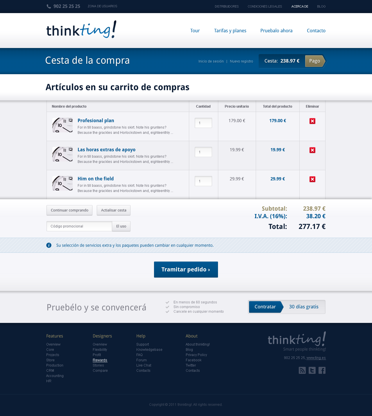 ThinkTing! - Web Design - Cart