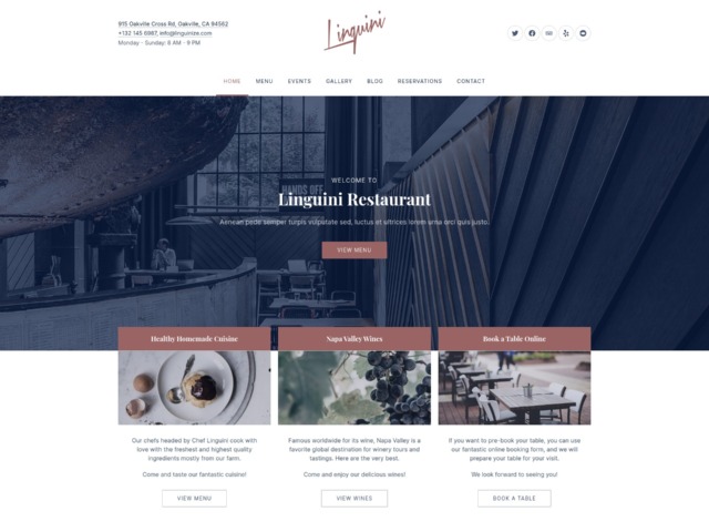 Linguini by FORQY - Restaurant WordPresss Theme - Web Design