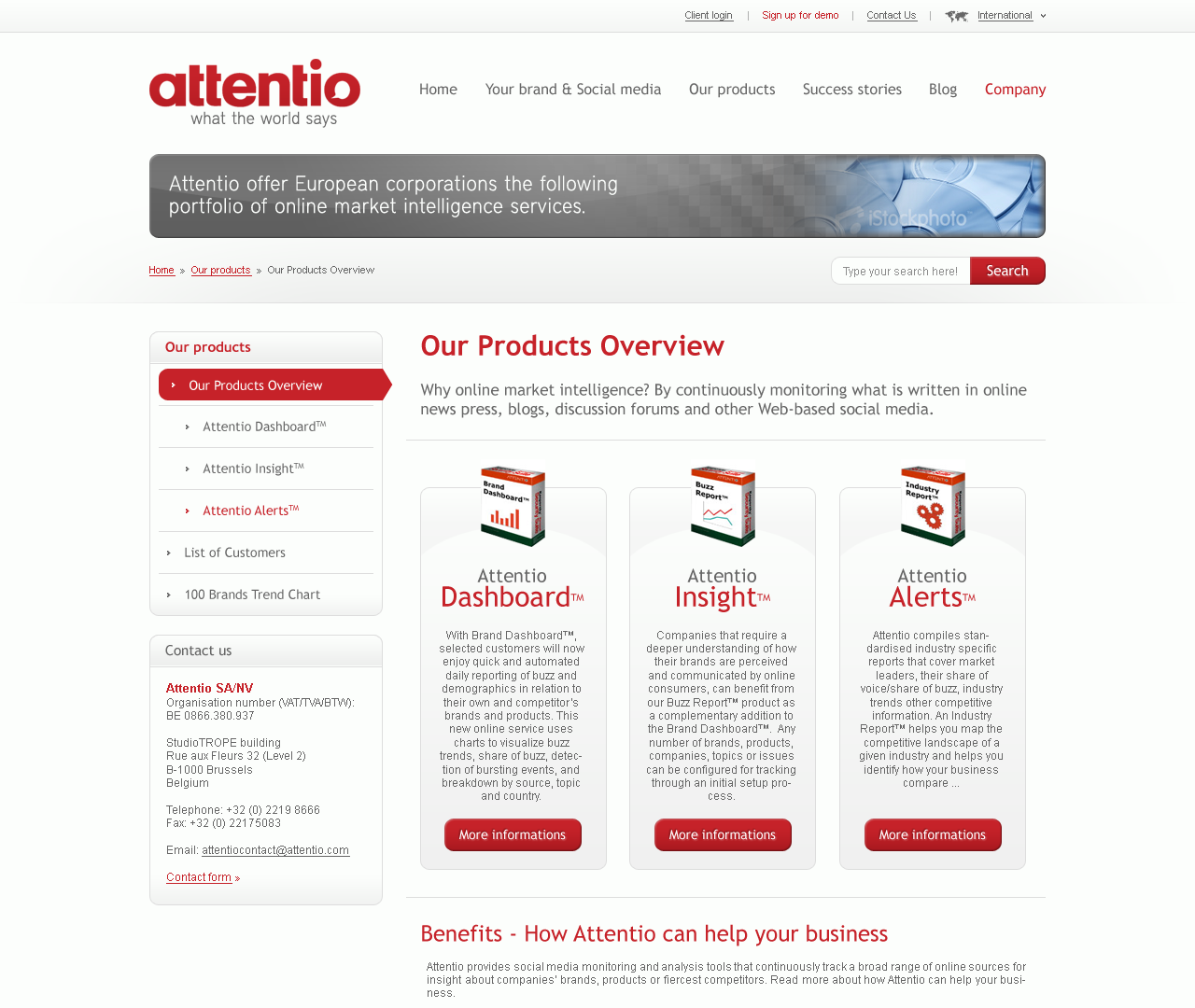 Attentio Web Design - Products