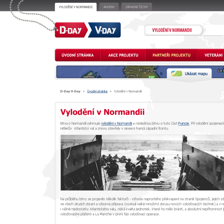 D-Day V-Day Web Design - Normandia