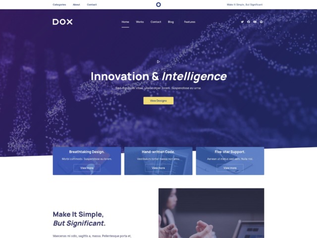 Dox Corporate WordPress Theme Web Design & Development - Homepage