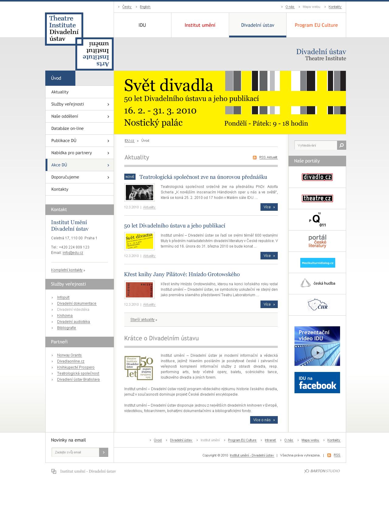 Theatre Institute - Web Design