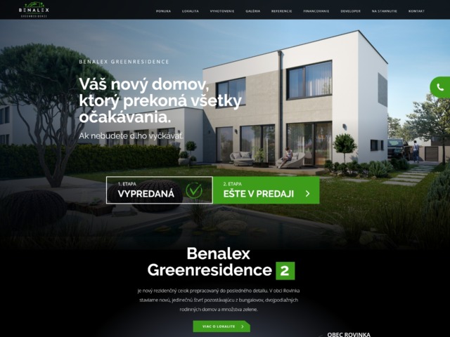 Green Residence - Web Development - Homepage