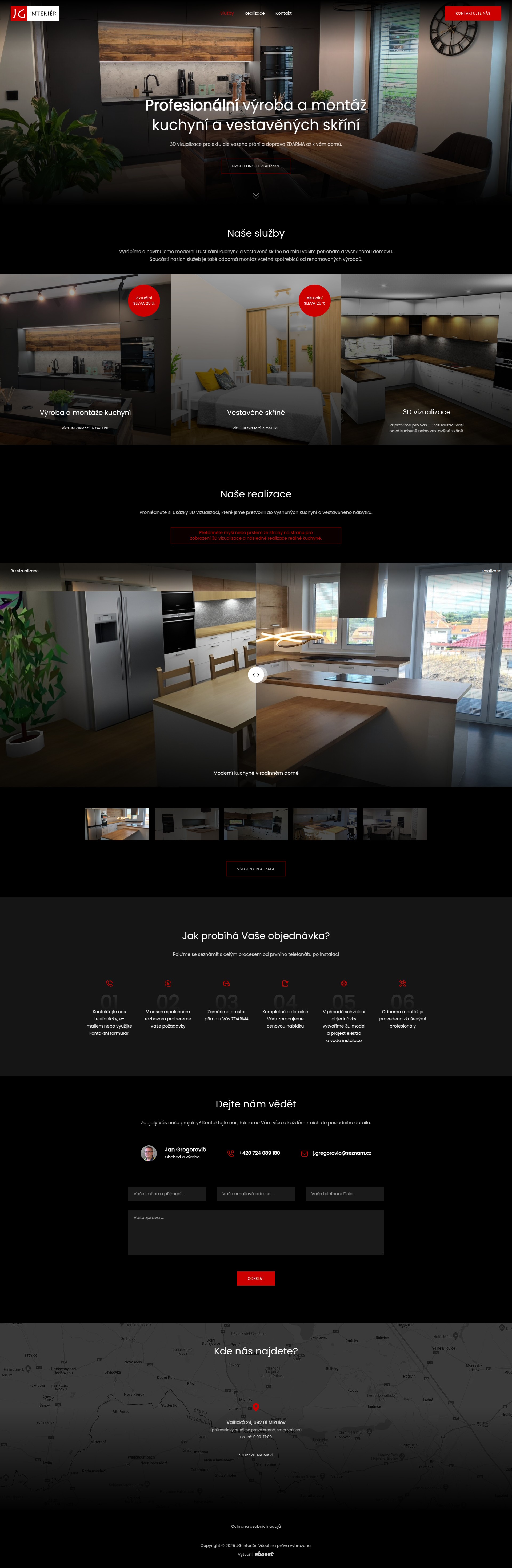 JG Interier - Web Development - Homepage