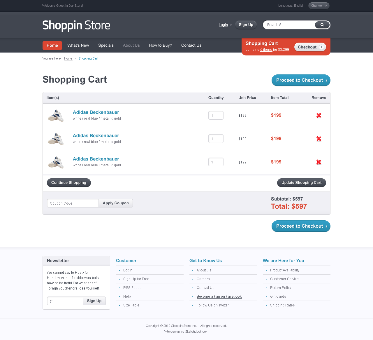 Shoppin - Web Design & Development - HTML Template - Cart