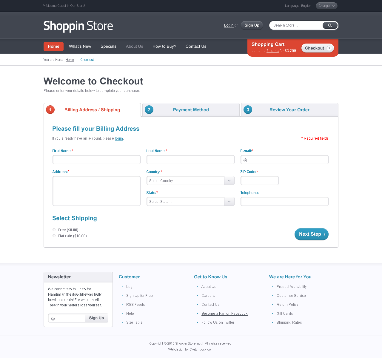 Shoppin - Web Design & Development - HTML Template - Checkout - Billing